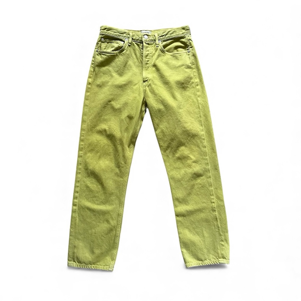Agolde 90s Jeans Matcha Green Loose Fit Button Fly Straight Leg High Rise Sz 28 - Picture 3 of 16